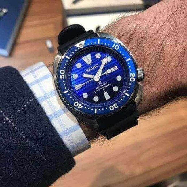 Orologio Seiko Prospex blu automatico caucciù SRPC91K1