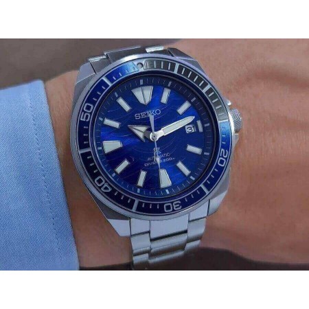 Seiko Prospex Samurai automatische blaue Uhr SRPD23K1