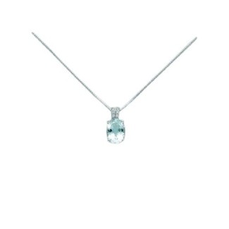 Miluna Halskette mit Aquamarin und Diamanten - CLD4210