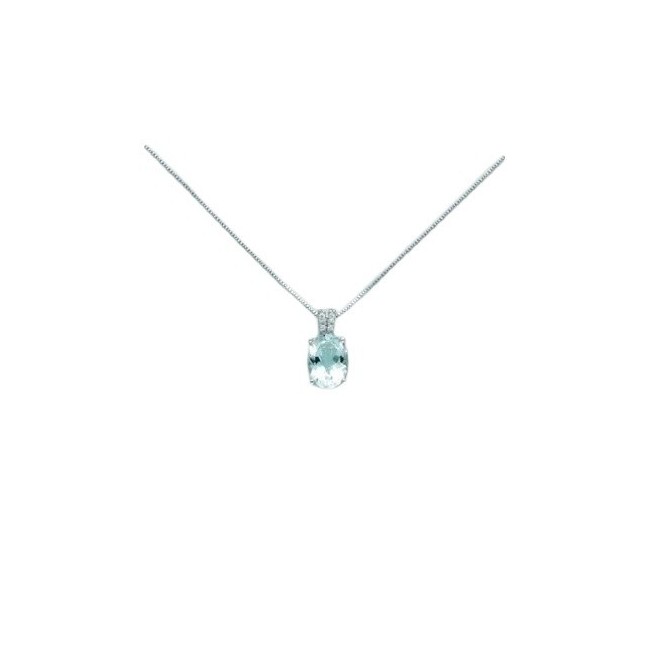 Miluna Halskette mit Aquamarin und Diamanten - CLD4210