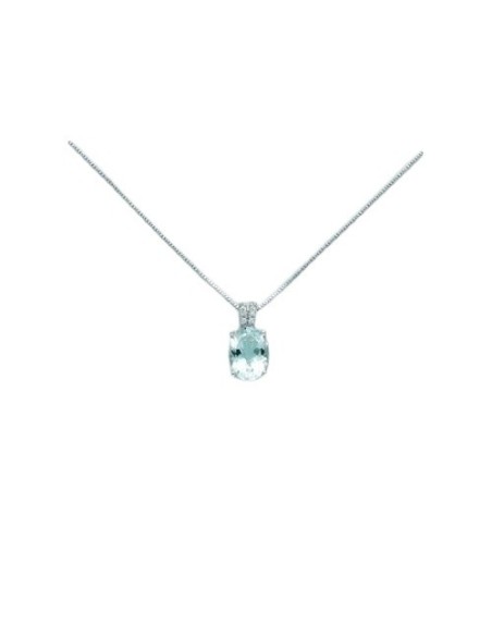 Collana Miluna con Acquamarina e Diamanti - CLD4210