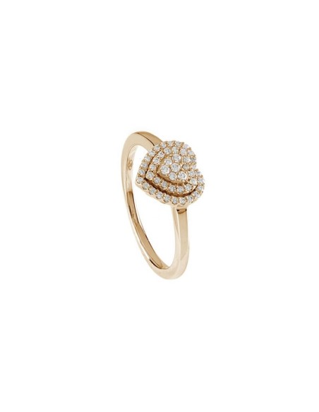 Salvini Bagliori Cuore ring in rose gold and diamonds - 20091611