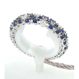 Anello Salvini Cachemire con Zaffiri blu e Diamanti 20091635 2