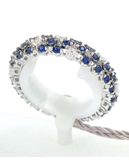 Salvini Cachemire Ring mit blauen Saphiren und Diamanten 20091635