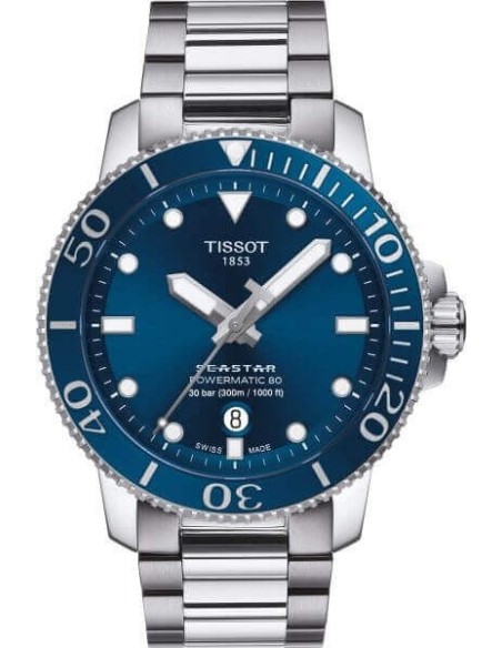 Orologio Tissot Seastar1000 Powermatic80  blu T1204071108101