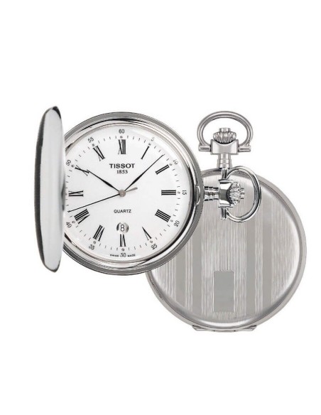 Tissot T-Pocket Savonette Weiße Taschenuhr T83655313