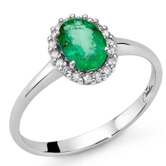 Miluna ring in gold with Emerald and Diamonds - LID3279