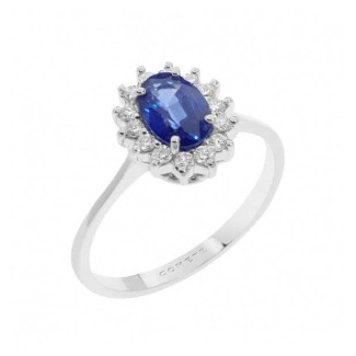 Comete Regina Ring mit Saphir und Diamanten - ANB2569