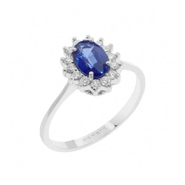 Comete Regina ring with sapphire and diamonds - ANB2569