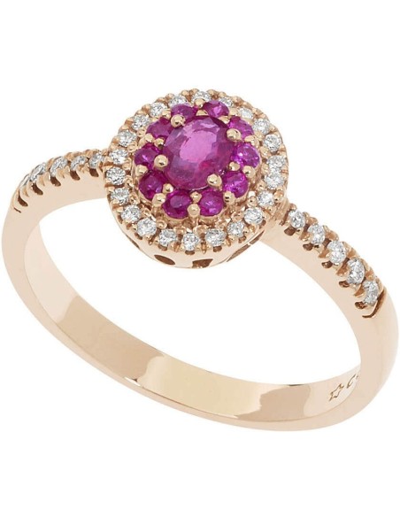 Comete Lilibeth Ring aus Roségold mit Rubin und Diamanten ANB2580
