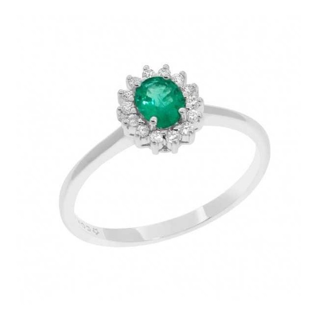 Comete Contessa Ring mit Smaragd und Diamanten - ANB2574