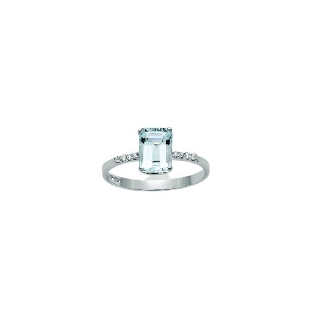 Miluna ring in gold with Aquamarine and Diamonds - LID3288