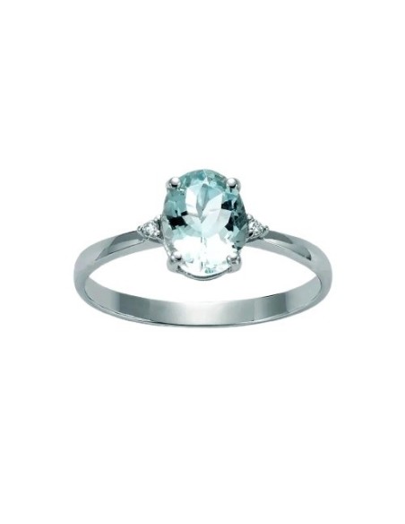 Miluna ring in gold with Aquamarine and Diamonds - LID3427