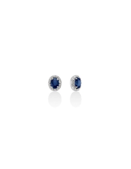 Miluna earrings in gold with sapphires and diamonds - ERD2387
