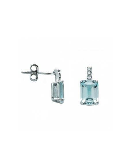 Miluna Earrings with Aquamarine and Diamonds - ERD2409
