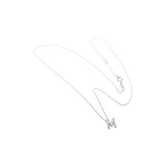 Bliss necklace with white gold letter M pendant