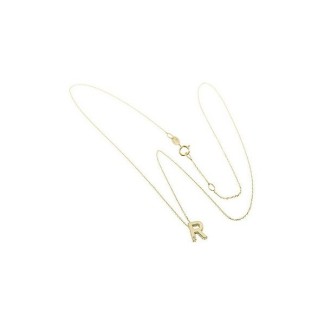 Collana Bliss con pendente lettera R in oro giallo