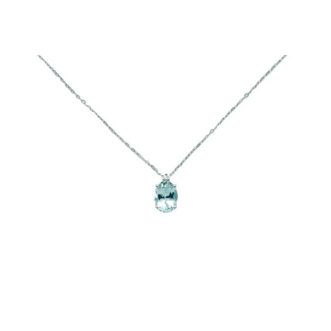 Collana Miluna con Acquamarina e Diamanti - CLD4284