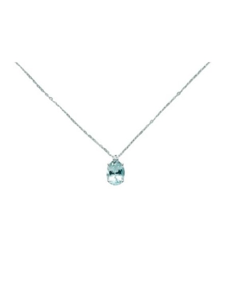 Miluna Necklace with Aquamarine and Diamonds - CLD4284