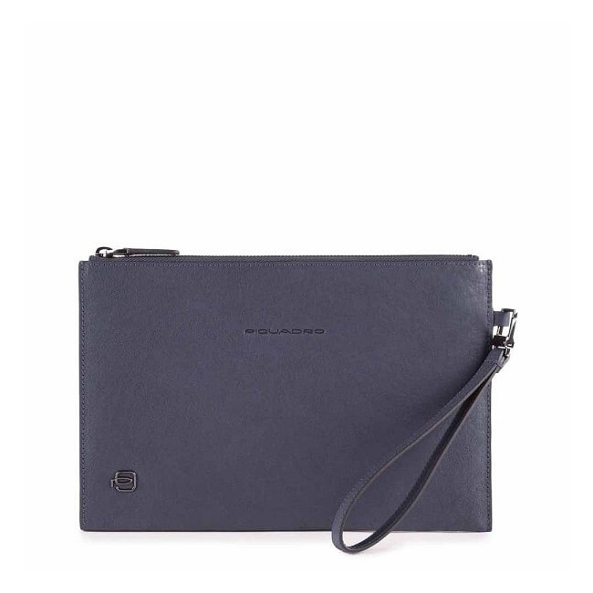 Piquadro Handgelenk-Clutch aus blauem Leder - AC5099B3 / BLU4