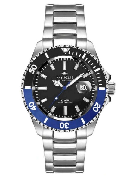 Pryngeps submariner Mediterraneo watch black and blue bezel