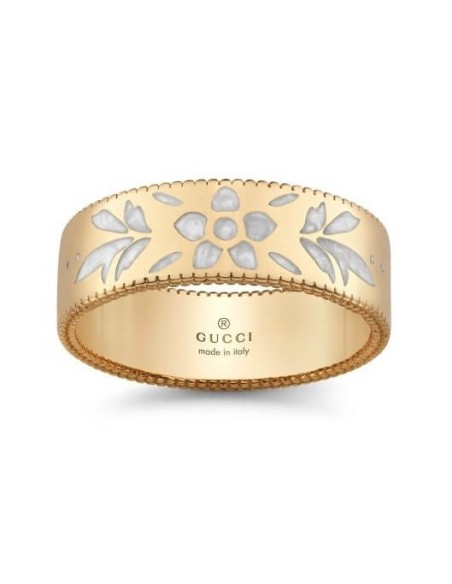 Gucci Icon Blooms medium ring in rose gold - YBC434525002017