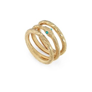 Anello Gucci serpente Ouroboros in oro giallo YBC553894001016
