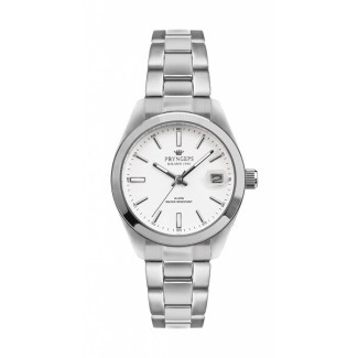 Orologio donna Pryngeps in acciaio bianco stile datejast - A1072