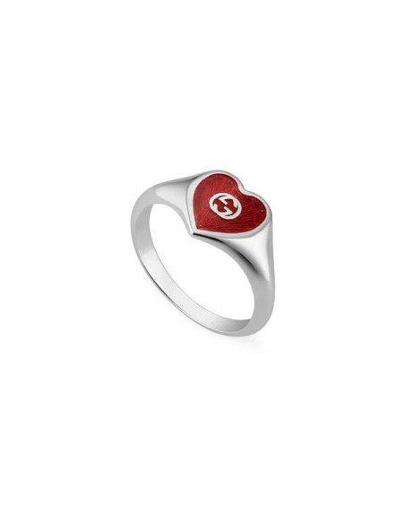Anello Gucci Epilogue con cuore rosso in argento - YBC645544001012
