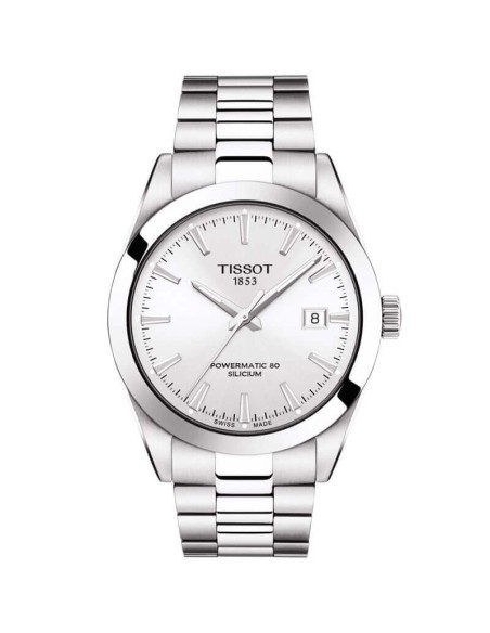 Tissot Gentleman Silber Powermatic80 Uhr T1274071103100