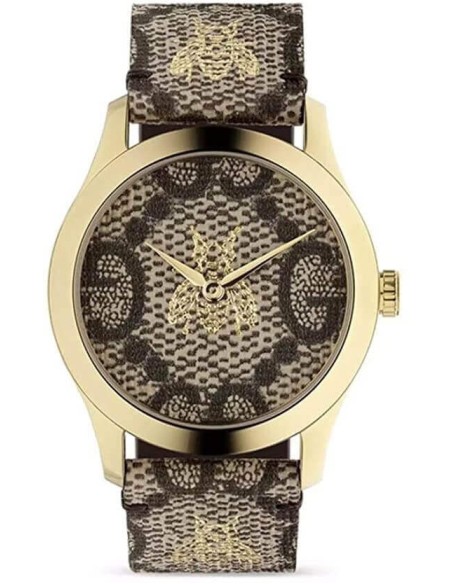Gucci G-Timeless Watch in Bee motif leather - YA1264068A
