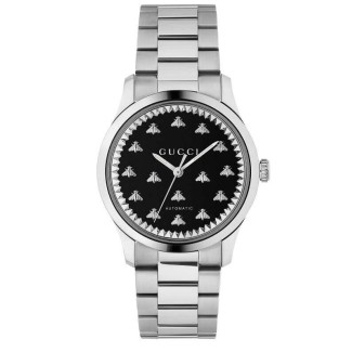 Gucci G-Timeless Automatic Watch Onyx and Bees - YA1264130