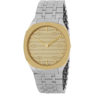 Gucci 25H small two-tone steel watch - YA163403