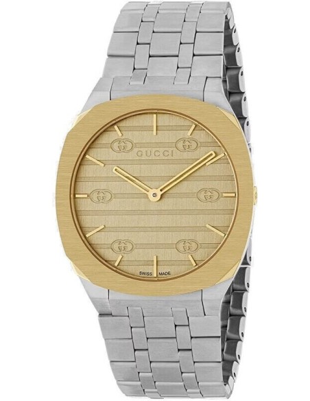 Gucci 25H small two-tone steel watch - YA163403