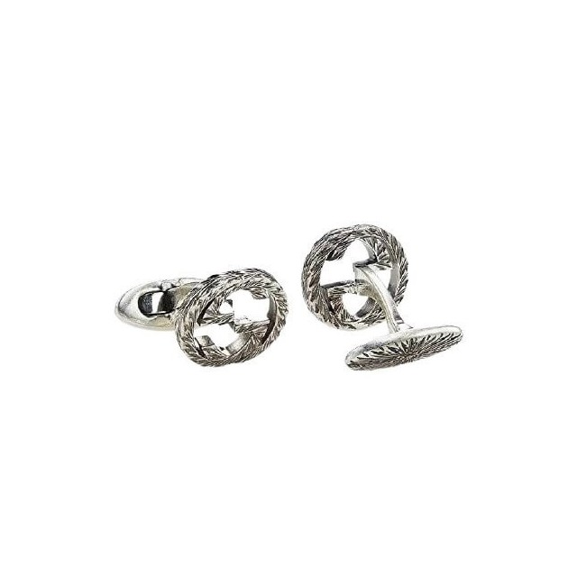 Gucci double G cufflinks in antiqued silver YBE45530500100U
