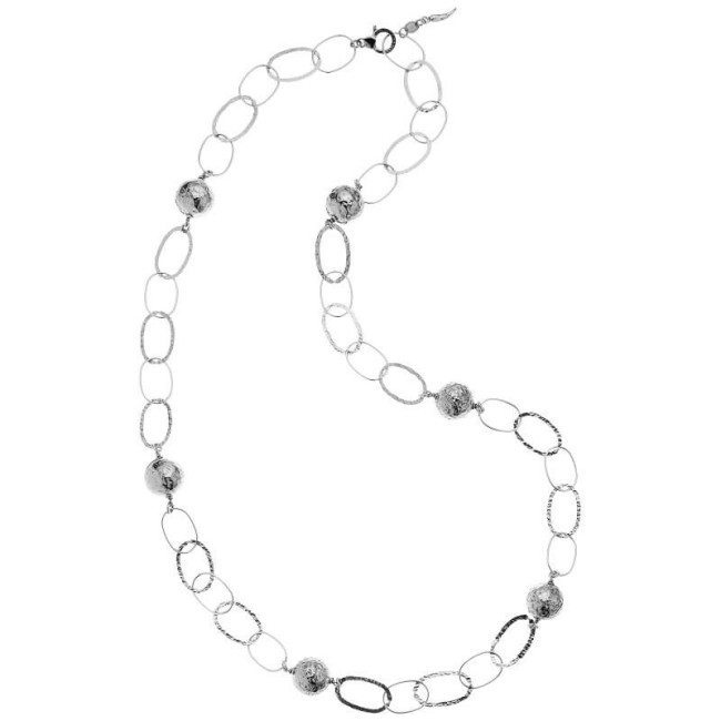 Collana donna Giovanni Raspini Catena e Sfere martellate