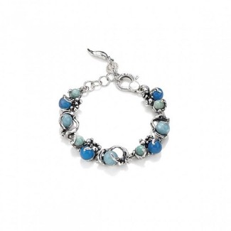 Bracciale Raspini Mare con agata blu, angelite e amazzonite
