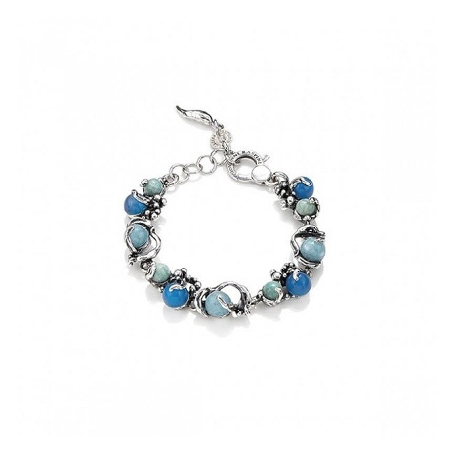 Raspini Mare bracelet with blue agate, angelite and amazonite