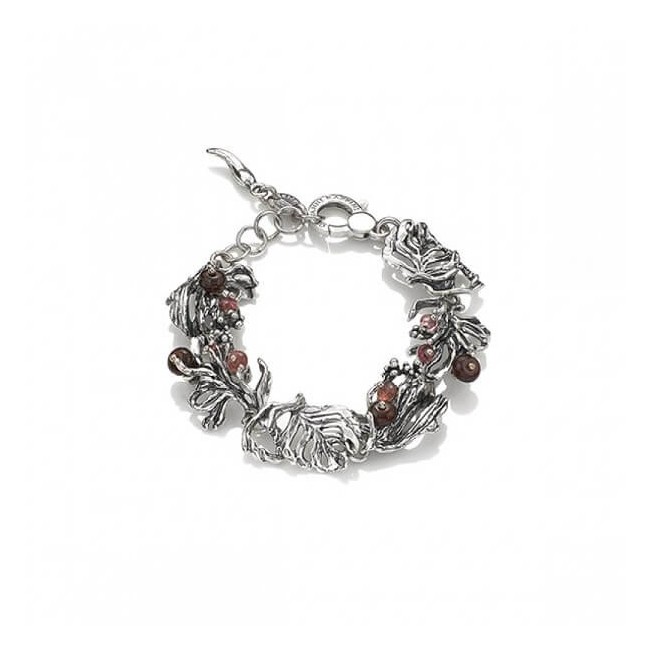 Raspini Amazzonia bracelet in silver, tourmaline and garnet