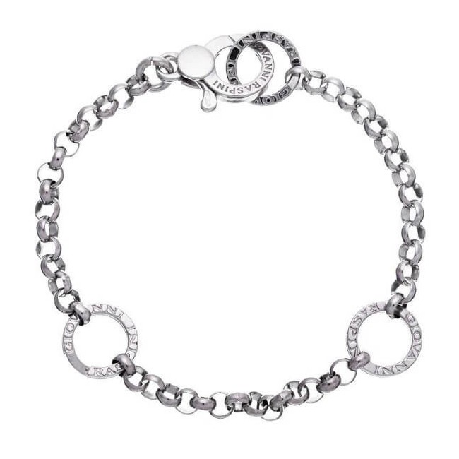 Raspini Roulette basic bracelet with three silver brisè