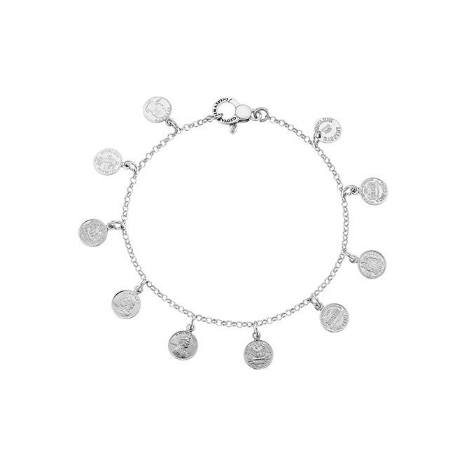 Raspini Monetine woman bracelet in silver
