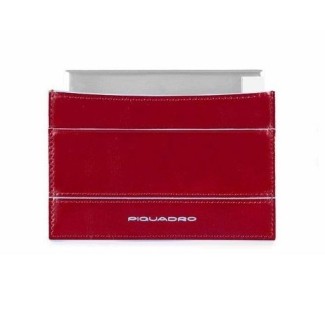 Power bank 1500 mAh con custodia in pelle Blue Square rosso