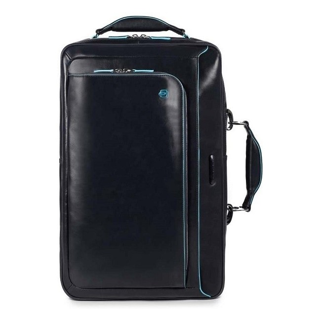 Briefcase-Backpack in blue leather Piquadro Blue Square - CA3201B2 / BLU2