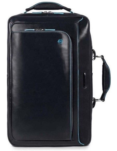 Briefcase-Backpack in blue leather Piquadro Blue Square - CA3201B2 / BLU2