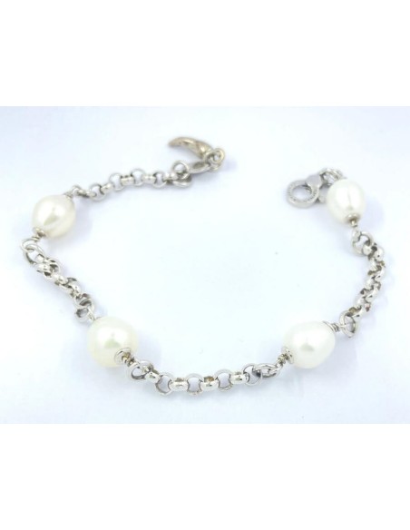 Bracciale Giovanni Raspini maglia rolò con perle