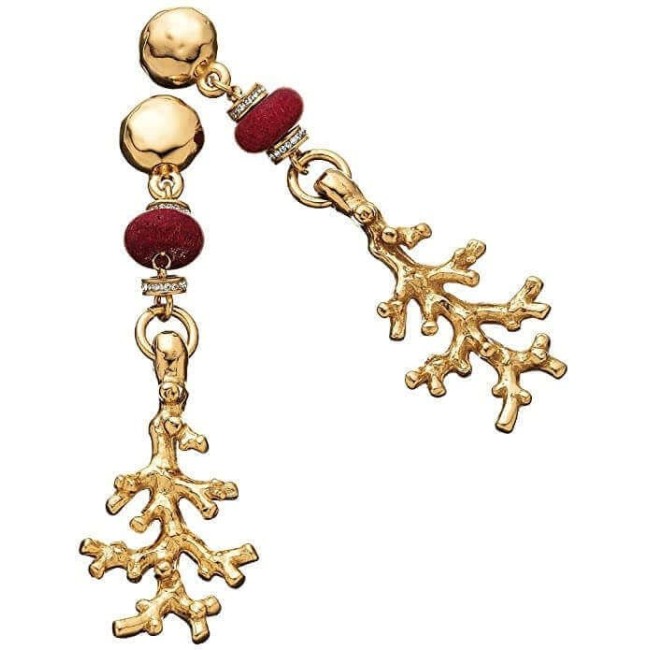 Orecchini pendenti Raspini Coral in argento dorato GR8531