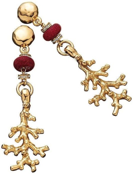 Raspini Coral pendant earrings in gilded silver GR8531