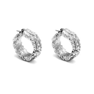 Giovanni Raspini Petra circle earrings in silver GR11147