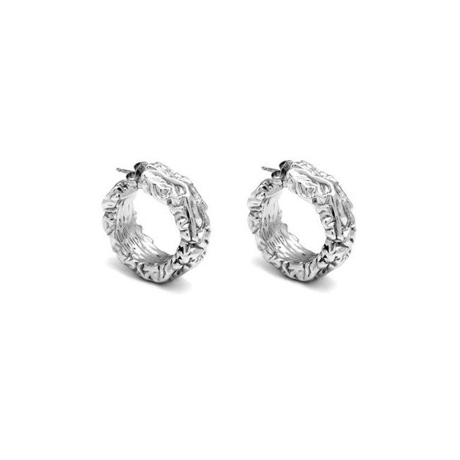 Giovanni Raspini Petra circle earrings in silver GR11147