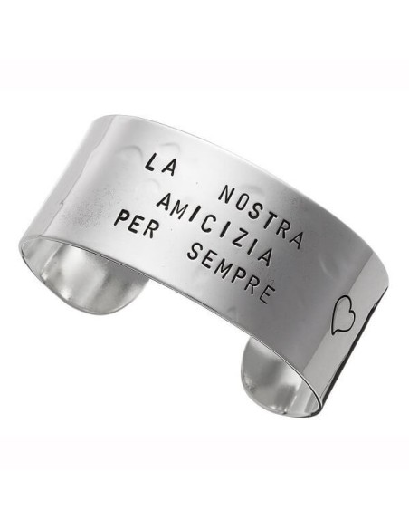 Raspini Tattoo Bangle maxi rigid bracelet in silver GR9746